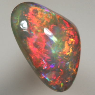 SOLID SEMI BLACK OPAL  Very Bright rolling flashes in a 3D pattern